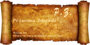 Prierava Zdenkó névjegykártya